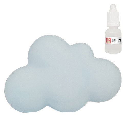 허브플러스 차량용 석고방향제 뭉게구름 블루 + 리필오일 10ml, 블랙체리향