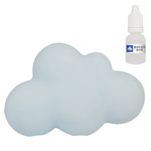 허브플러스 차량용 석고방향제 뭉게구름 블루 + 리필오일 10ml, 블루마운틴향