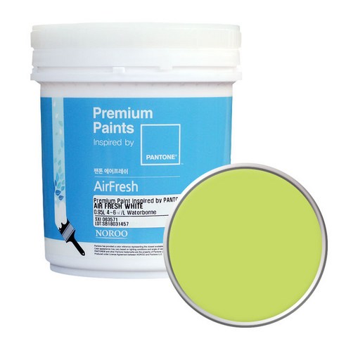 노루페인트 팬톤 에어프레쉬 무광 수성 페인트 1L, 13-0540 Wild Lime