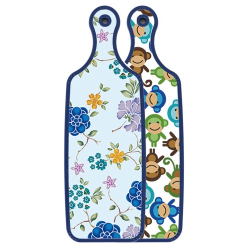 로엠디자인 블루에디션 양면서빙도마 원숭이, 로맨틱블루floral비색, 1개