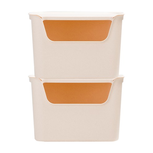 티볼리 컬러 수납박스 대 25.5L, 크림화이트, 2개