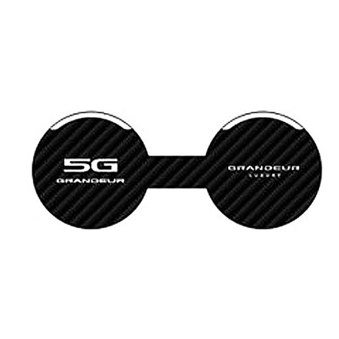 엑스원 LED 카본스타일 컵홀더 그랜져HG 레터링5G 화이트, 1개