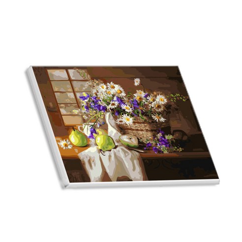 헬로페인팅 직접그리는 DIY 캔버스 도면 모과와꽃시리즈, 1, 1개