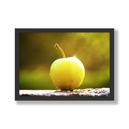 알롱하우스 사과 사진액자 황금사과, 블랙