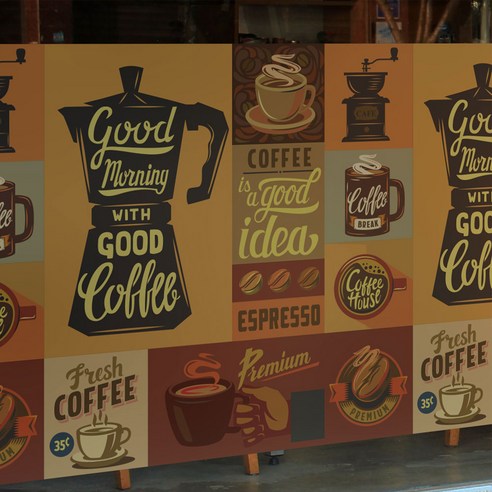 뭉키월드 고급칼라안개시트, with good coffee