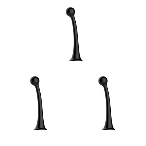 앤티스 차량용 3D 외부 장식, 뿔 블랙, 3개