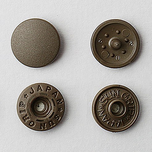 비제이 썬그립 티단추 11mm, 카키, 100개입