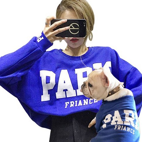 지와이에이펫 S&H PARIS 견주 커플룩, 블루, 1개