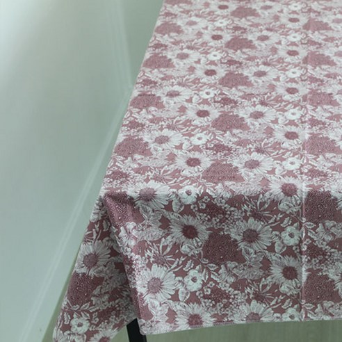 지와이에이펫 썬플라워 방수 테이블 커버, 핑크, 90 x 90 cm