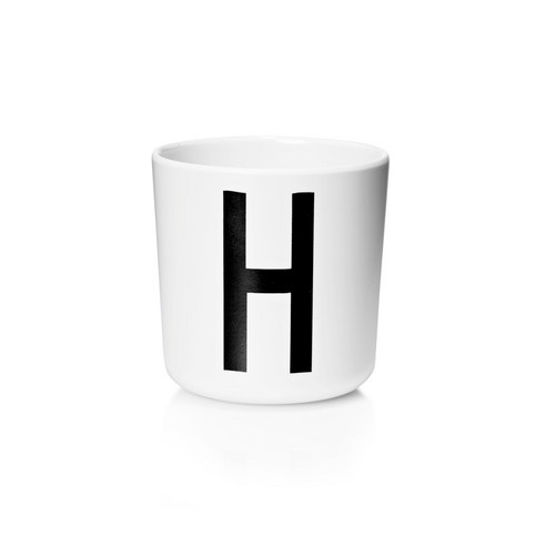 디자인레터스 멜라민 알파벳 컵, H, 1개