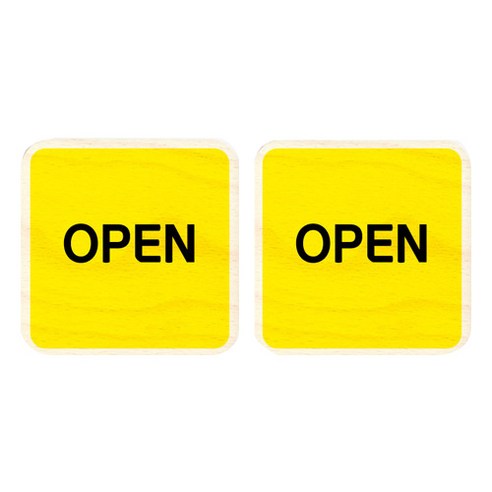 모두의팩토리 옐로우 자작나무 미니 사각 도어사인 2p, 49 OPEN