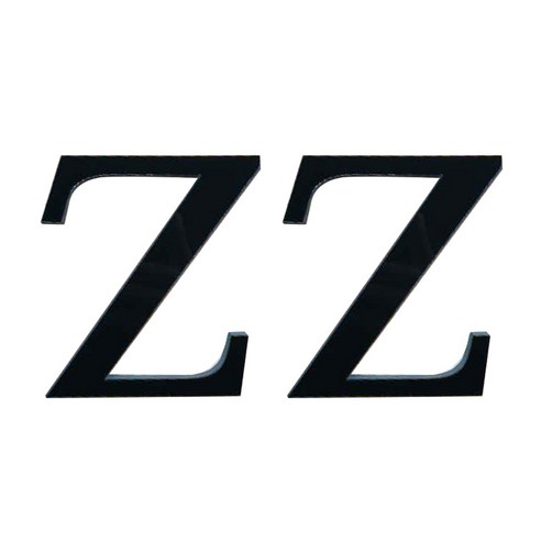 DM 알럽홈 인테리어 아크릴 엠블렘 장식 2p, 블랙Z