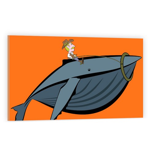 유브이디에스 주방아트보드 날으는 고래, 1개