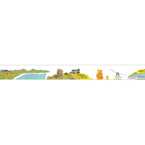 해피트레이딩 화이트 도시 핸드 마스킹테이프 30mm x 5m + 15mm x 5m + 7mm x 5m 2p, 바일랜드, 1세트
