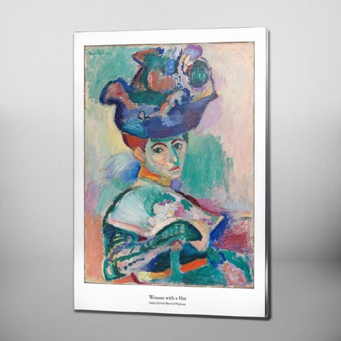RYMD 앙리 마티스 woman with a Hat 엣지 액자, 블랙