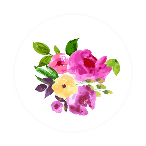 도나앤데코 꽃피는봄 꽃모양 스티커, 혼합 색상, 60개입