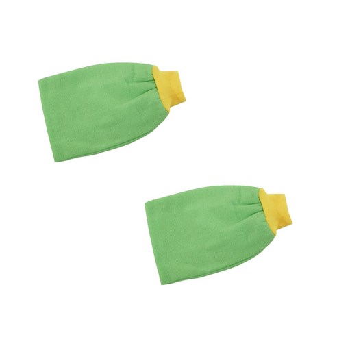 리빙조이 개운 메이커 샤워장갑, 그린, 2개