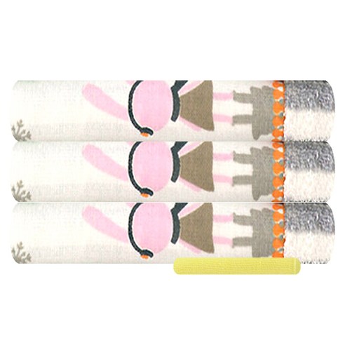 송월타월 론리래빗세면 수건 3p + 뷰티32 수건, 겨울, 노랑, 1세트