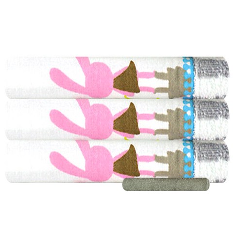 송월타월 론리래빗세면 수건 3p + 진뷰티 수건, 여름, 올리브, 1세트