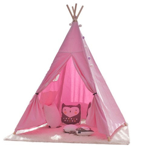 댕댕이 반려동물 면 텐트 집, 핑크
