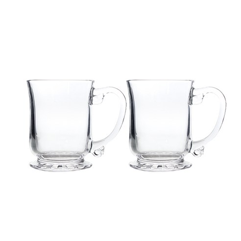 마카 글라스 5702-3 굽허리 머그 410ml, 2개