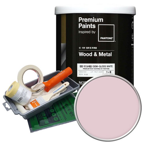 팬톤 우드앤메탈 페인트 반광 1L 세트, 13-2803 Pale Lilac