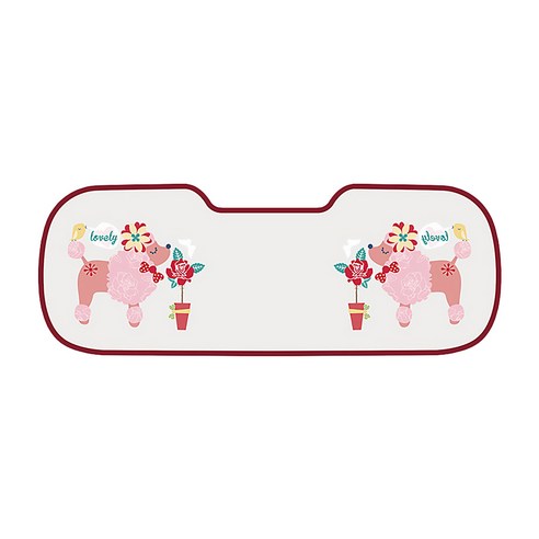 DM 알럽홈 파스텔 애니멀 자동차 쿠션, 러블리 강아지(뒷좌석), 1개