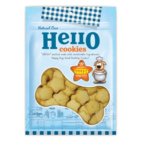 네츄럴코어 헬로쿠키 강아지간식 220g, 면역력증강, 1개입