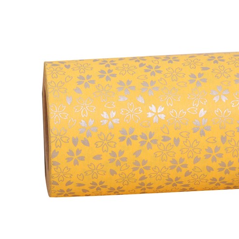 헬로우닝닝 종이 롤포장지 벚꽃 53cm x 20m, 노랑(R537), 1개