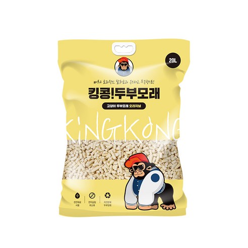킹콩팩 두부모래 오리지날 두부향, 1개, 20L