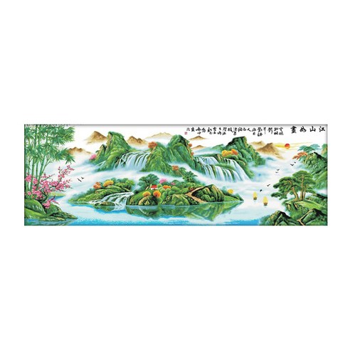 ZKF 십자수 DIY 세트, 1세트, 그림 같은 풍경화 B