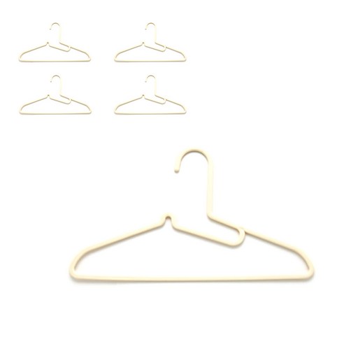 DM 알럽홈 목 늘어남 방지 옷걸이, 아이보리, 5개입