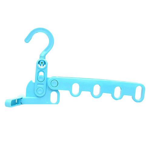 DM 알럽홈 다기능 5홀 접이식 행거 걸이, 블루, 1개