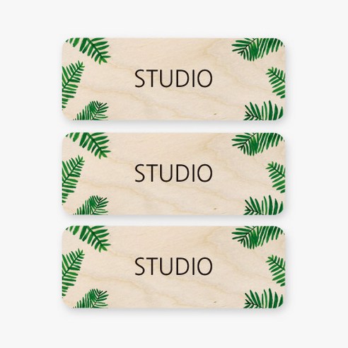 모두의팩토리 트로피컬 미니 직사각 도어사인 3p, 19 STUDIO