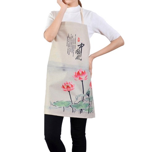 이엘피코리아 아로마홈패션 앞치마, 연꽃, 1개