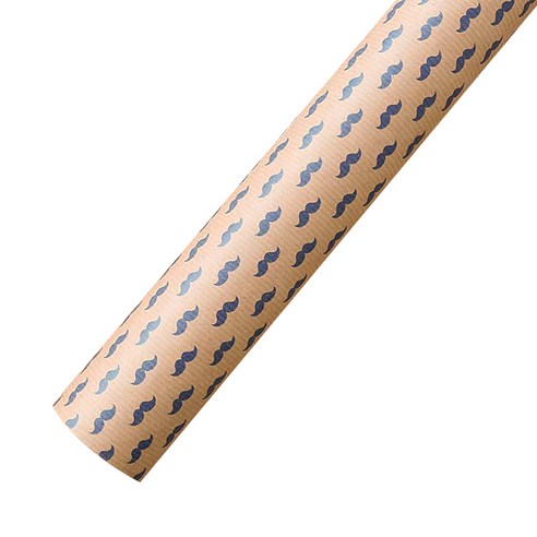 포포팬시 수염 크라프트 포장지 53cm x 20m, 청색, 1개