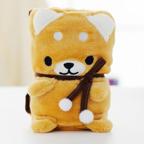 DM 알럽홈 캐릭터 무릎담요, 황색강아지