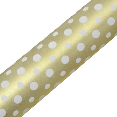 영프라자 더블도트 종이롤 포장지 53cm x 20m, 실버, 1개