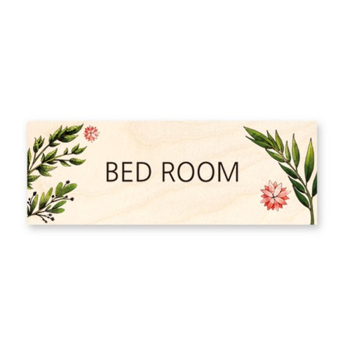 모두의팩토리 그린 도어사인 자작나무 디자인 문패, 8 BED ROOM