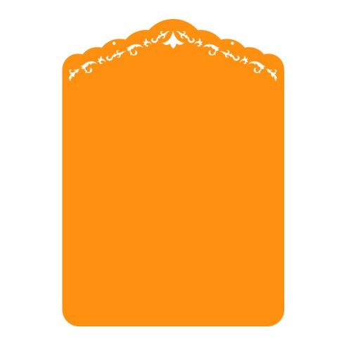 쿠 홈 인테리어 아크릴 메모판 MO70 걸이형, 오렌지