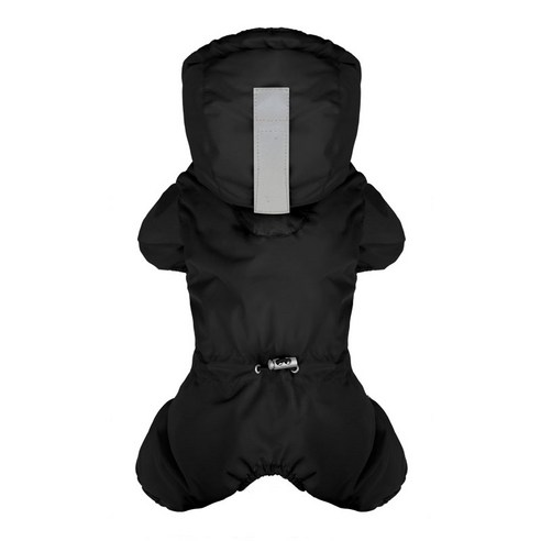 퍼피엔젤 애견 MAGAGIOTM 스노우 후드 패딩 오버롤 남여공용 올인원 PA-OW452, 999 Black, 1개