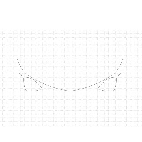 헥시스 쉐보레 크루즈 RS 2018 PVC PPF 보호필름 차량용 가드용품, 12. HFM, STRAIGHT, WRAPPED(A형), 1개