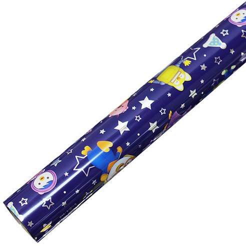 뽀로로 증착롤 포장지 중 37.5cm x 12m, 네이비, 1개