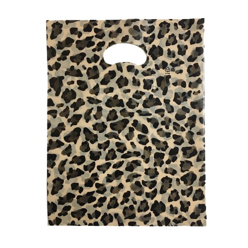 팩스타 펀칭 비닐 포장봉투 가로 25cm x 세로 35cm PE25, 호피무늬, 50개입