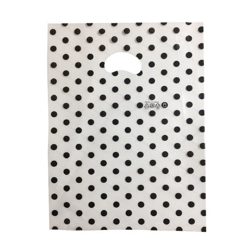 팩스타 펀칭 비닐 포장봉투 가로 30cm x 세로 40cm, 투명검정땡, 50개입