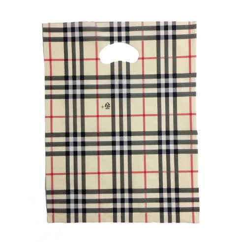 팩스타 펀칭 비닐봉투 PE35 35 x 45 cm, 체크, 50개입