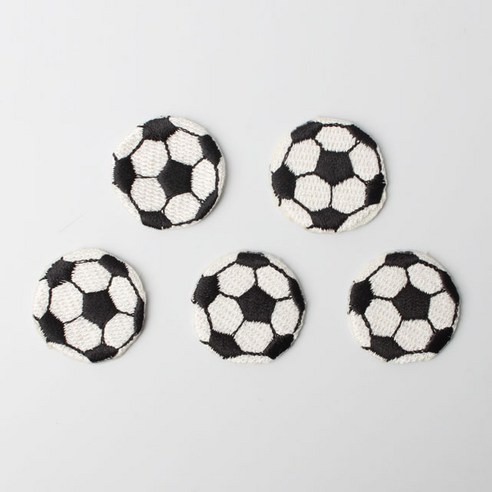 패션포인트 미니 자수 와펜 26 x 26 mm, 축구공, 5개