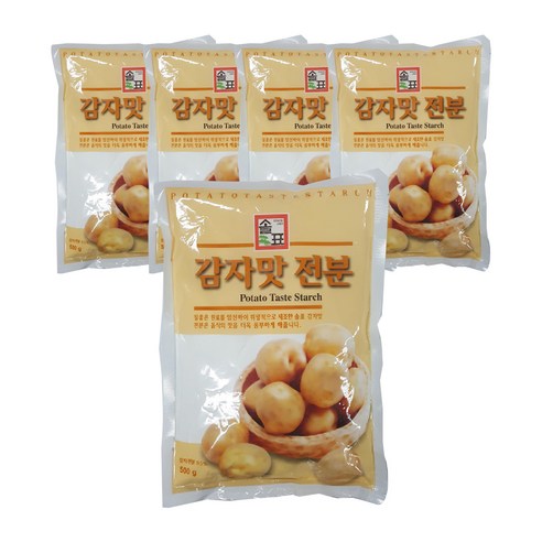솔표식품 감자맛 전분, 500g, 5개