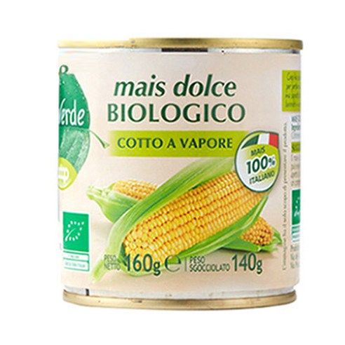 비비베르데 유기농 스위트 콘 통조림, 160g, 1개