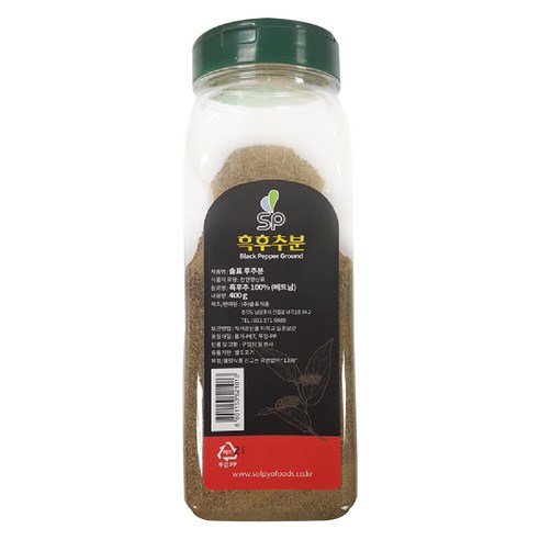 솔표 SP 흑후추, 400g, 1개